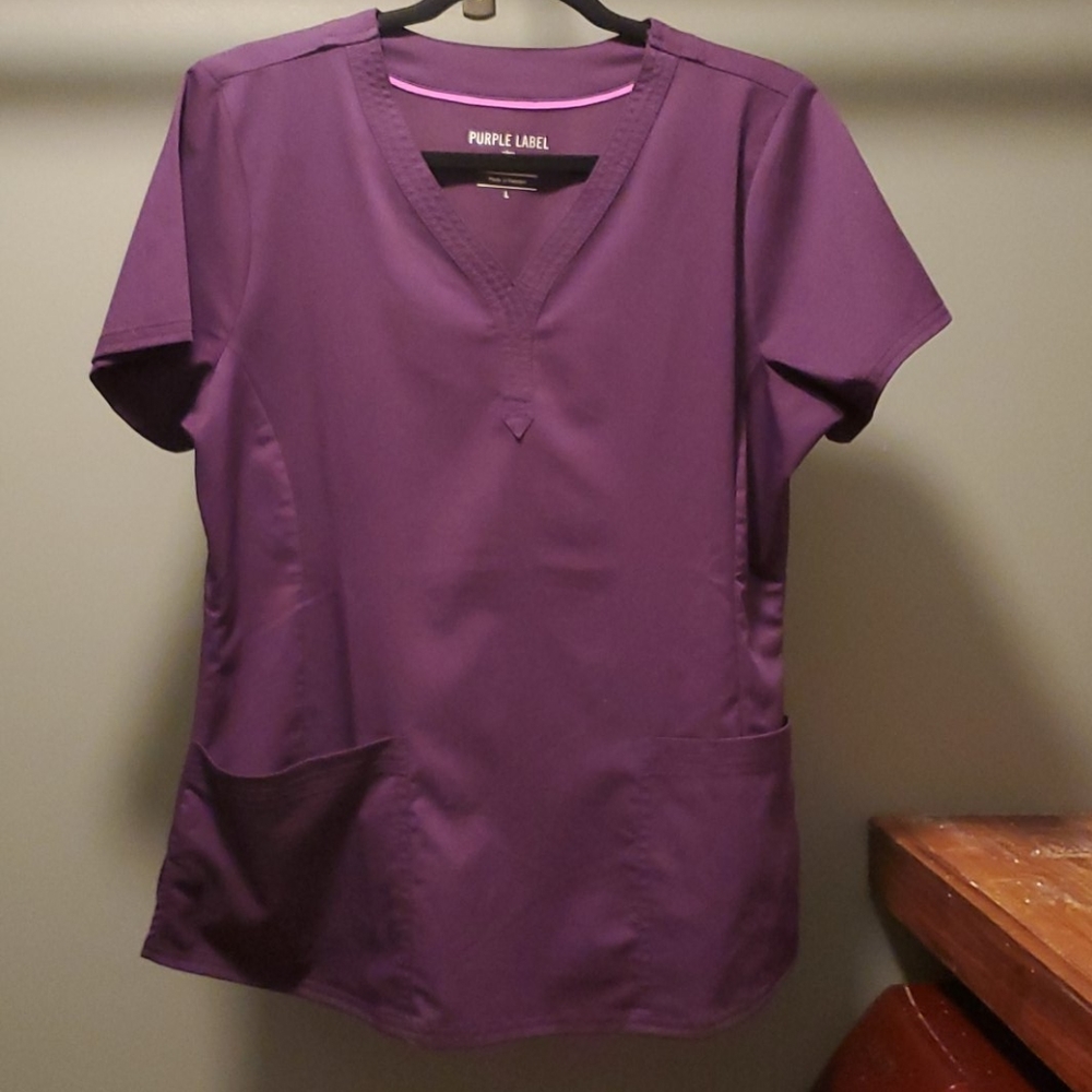 Healing Hands Purple Label Plum Scrub Top